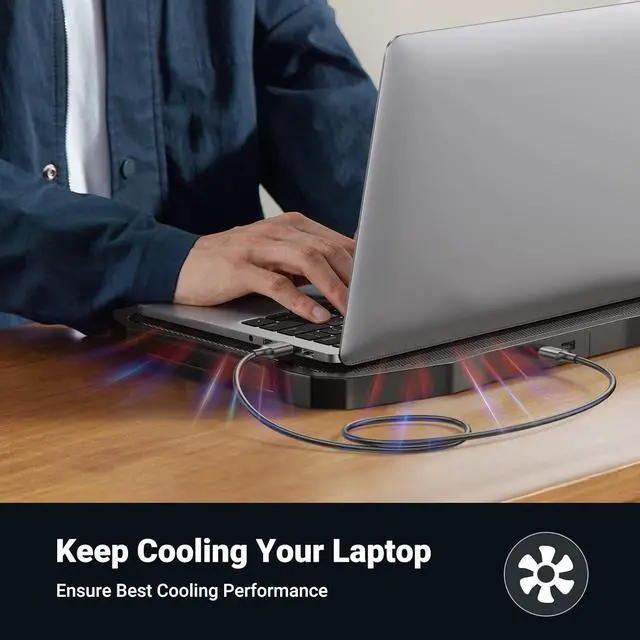 Alt view image 5 of 7 - USB to USB 5 Gbps USB 3.0 Cable Nylon Durable Male to Male Cable Compatible with Hard Drive Cooling Fan/pad Camera DVD Player TV Flash Light Hub Monitor Speaker and More 1.5 FT