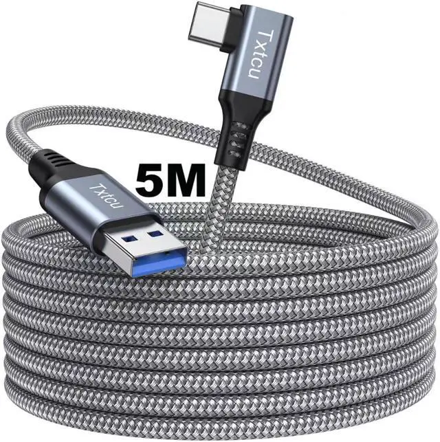 Main image of Txtcu Link Cable 16ft Compatible for Quest 3/Quest 2/Pro/Pico 4 USB 3.0 to USB Type C Cable Nylon Braided 5Gbps High Speed Data Transfer USB C Charging Cable for Oculus Quest 3/Quest 2/1,VR Headset
