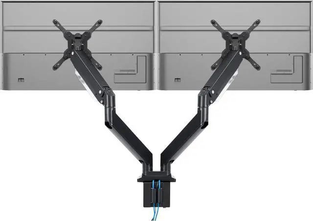 Main image of MOUNT-IT! Heavy Duty Dual Monitor Desk Mount with USB 3.0 Ports | 33 lbs Capacity Per Arm | Adjustable Gas Spring, Double Arms for Computer Monitors, Full Motion Articulating, VESA (17-35 inches)