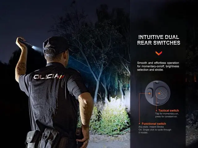 Alt view image 4 of 7 - PD36R Pro 2800 Lumen USB Rechargeable LED Tactical Flashlight with EdisonBright Charging Cable Carry case Bundle