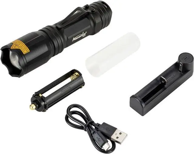 Alt view image 6 of 6 - ALONEFIRE X004 Multicolor Flashlight Red Light Green Light USB Rechargeable Blue Light Flashlight RGB Color Changing Waterproof with Battery, Charger for Night Observation Astronomy Aviation Tracking