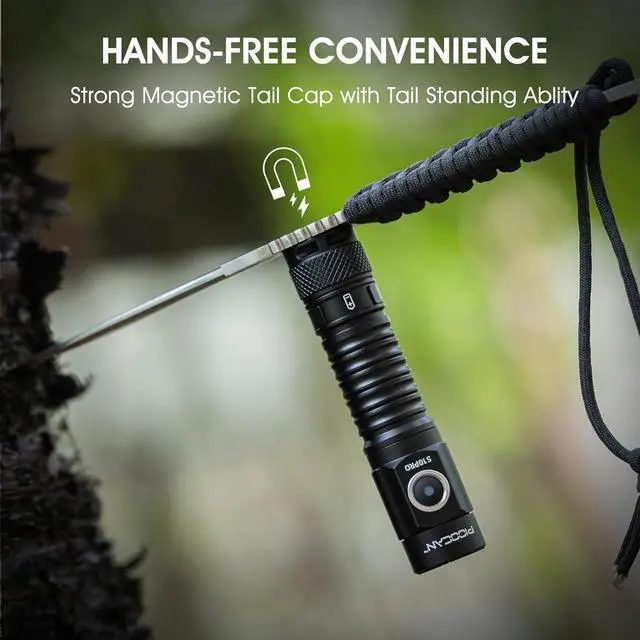 Alt view image 5 of 7 - S10Pro Rechargeable Flashlights LED 2500 High Lumens Super Bright Pocket Flashlight Small Tactical Flashlights Brightest Magnetic Flash Lights for Home Emergency Outdoor Hiking (Black)