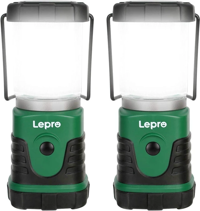 Main image of Lepro Portable LED Camping Lantern 2-Pack, 350LM Bright Camping Light with 4 Lighting Modes Battery Powered Camping Lamp for Outdoor, Car Camping, Tent, Power Outage, Emergency