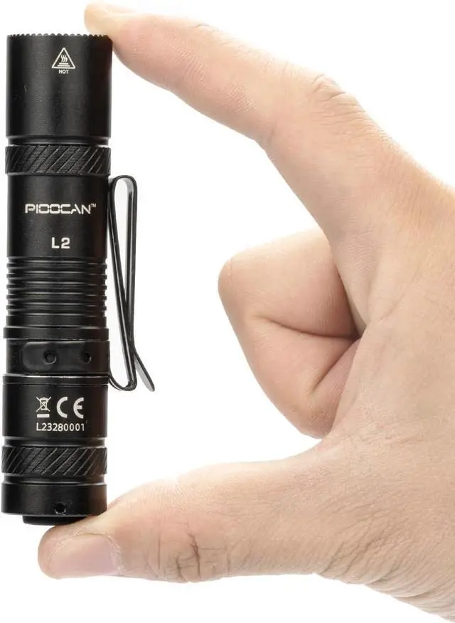Main image of Rechargeable Flashlights 1200 Lumens EDC Flashlight AA Pocket Flashlight High Lumens with Clip Super Bright Small Flashlight 4 Modes Flash Light for Camping Home and Emergencies (Black)
