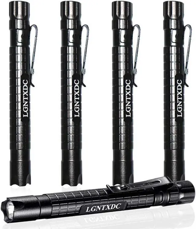 Alt view image 7 of 7 - LGNTXDC LED Pen Light, 5 Pcs Ultra-Bright Aluminum Small AAA Mini Flashlights Tactical Penlight with Pen Clip, Non-Slip Waterproof IPX4 Pocket-Size, XDC140 Pro