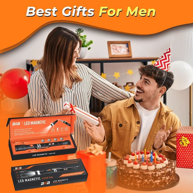 Alt view image 6 of 6 - BIIB Gifts for Men, LED Magnetic Pickup Tools Birthday Gifts for Men, Mens Gifts for Dad Him Husband Grandpa, Fathers Day Dad Gift from Daughter Wife, Tools for Men, Useful Father's Day Gift Ideas
