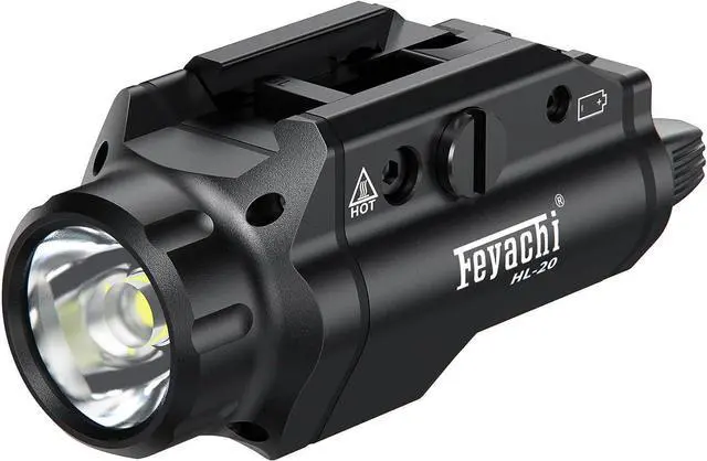Main image of HL-20 Pistol Light 1500 Lumen Upgrade LED Weapon Light Compact Rail Mounted Handgun Tactical Flashlight Rail Locating Keys for Picatinny Black