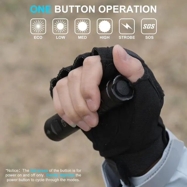 Alt view image 4 of 7 - C3 Flashlight 1200 High Lumens Rechargeable Flashlights 6 Modes Super Bright IP68 LED Tactical Flashlight for Camping Home Emergency Rescue Hunting Inspection Repair Tool Gifts for Men