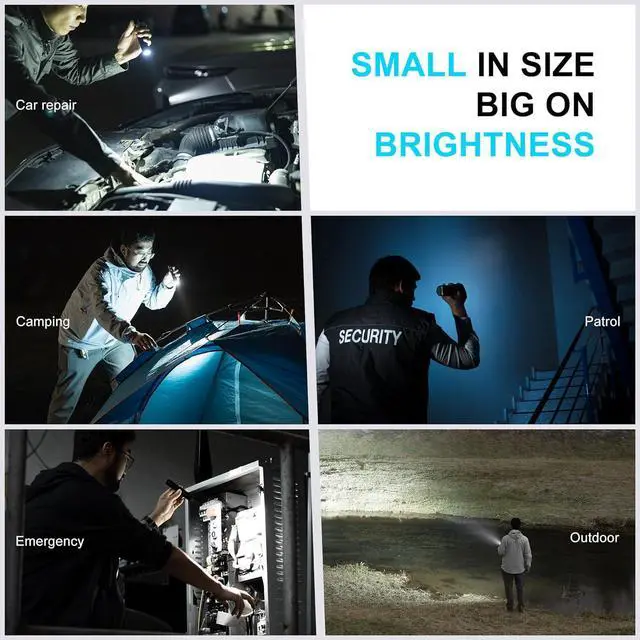 Alt view image 7 of 7 - C3 Flashlight 1200 High Lumens Rechargeable Flashlights 6 Modes Super Bright IP68 LED Tactical Flashlight for Camping Home Emergency Rescue Hunting Inspection Repair Tool Gifts for Men