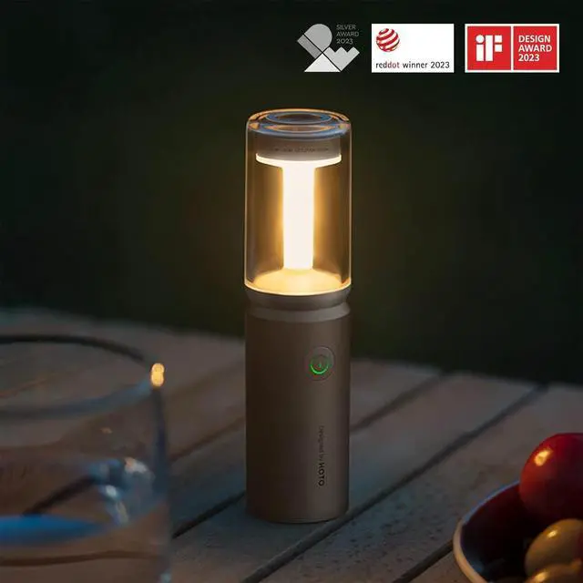 Alt view image 7 of 7 - Outdoor Camping Flashlight Rechargeable, 3-in1 Lantern 3200mAh, IP66 Water Resistant Lamp Tent Lights with Hook, LED for Camping, Outdoor, Emergency Beige -