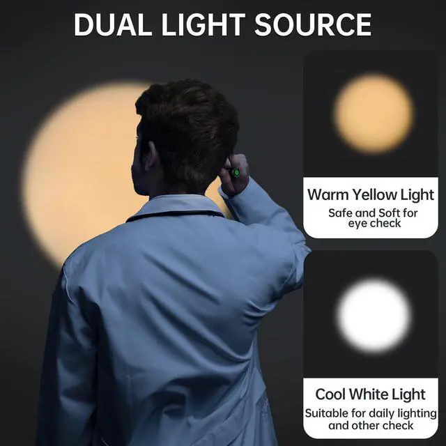 Alt view image 5 of 7 - RISEMART Pen Light for Nurse, Rechargeable LED Medical PenLight, Warm/Cool White & Stepless Dimming, Portable Medical PenLight for Nurse, Doctor, First Aid, EMT, Nursing,Nursing Student (Black)