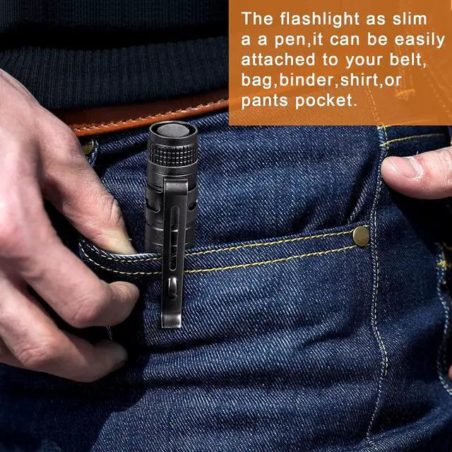 Alt view image 6 of 6 - Honoson 10 Pieces Mini Pen Light Flashlight Small LED Pen Light Aluminum Pocket Flashlight with Clip for Inspection Camping Emergency Diary Lighting(3.5 Inches)