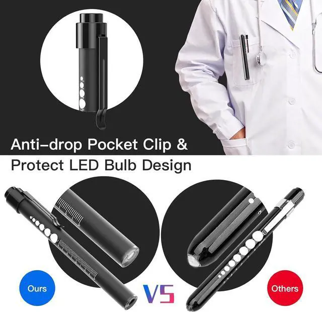 Alt view image 6 of 7 - SEVENKA 2 Rechargeable Pen Lights with Pupil Gauge & Ruler, LED Penlights for Nurses Doctors, USB-C Rechargeable, Warm/White Light, Pocket Clip, Penlight Flashlights for Nursing Student