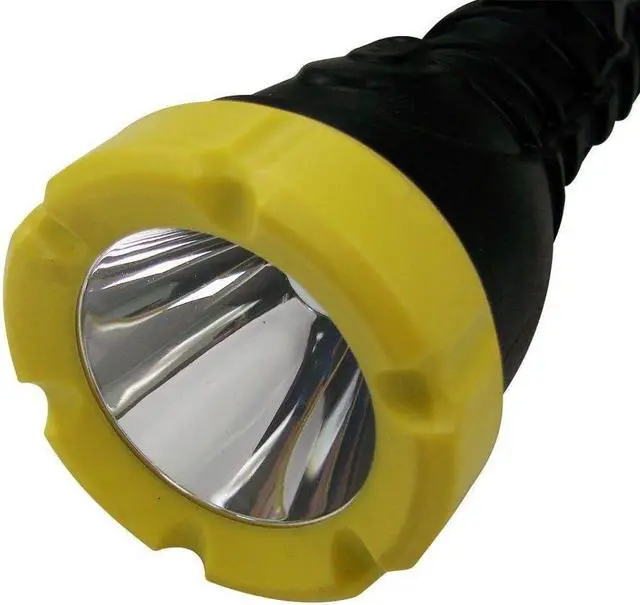 Main image of Dorcy 180-Lumen Weatherproof Rubber LED Flashlight with Non-Slip Grip and Sealed Push Button, Assorted Colors (41-2968),Medium , Black