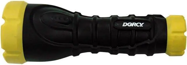 Alt view image 3 of 7 - Dorcy 180-Lumen Weatherproof Rubber LED Flashlight with Non-Slip Grip and Sealed Push Button, Assorted Colors (41-2968),Medium , Black