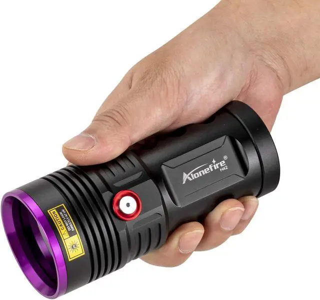 Alt view image 6 of 7 - H42UV 36W Professional UV Flashlight 365nm High Power Blacklight with Protective Glasses & 4 Batteries