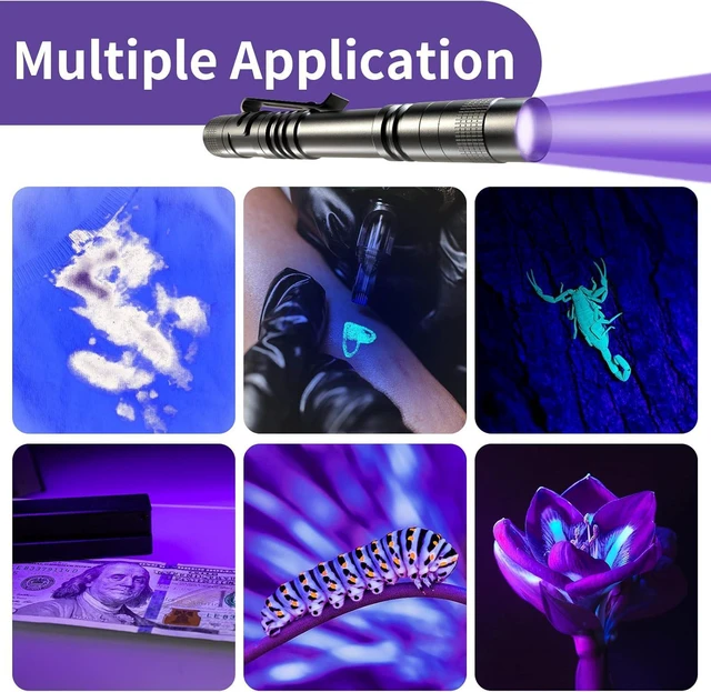 Alt view image 7 of 7 - COSOOS UV Black Light Flashlights, 4 Pack 395nm Mini Pen Lights with Clip, Waterproof Ultraviolet Flashlights for AC Leak, Pet Urine, Scorpion, Hotel Inspection, Dry Stain and Bed Bug Detection