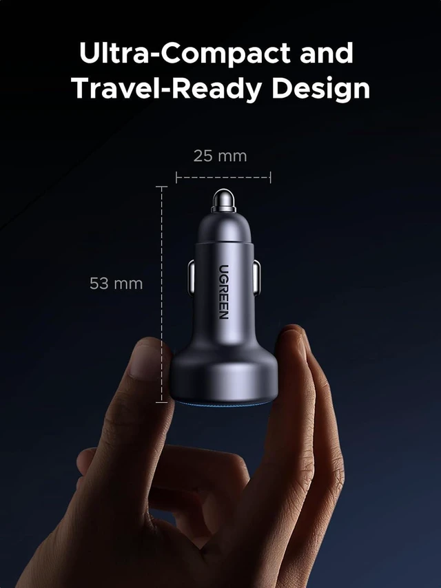 Alt view image 6 of 7 - UGREEN 30W USB C Car Charger, 3-Port Dual USB-C Fast Charging Adapter, Type C A Phone Charger, PD/QC 3.0 Car Accessories Compatible for iPhone 16 15 Pro Max, Pixel 9 8 7, Galaxy S25 S24 S23, iPad