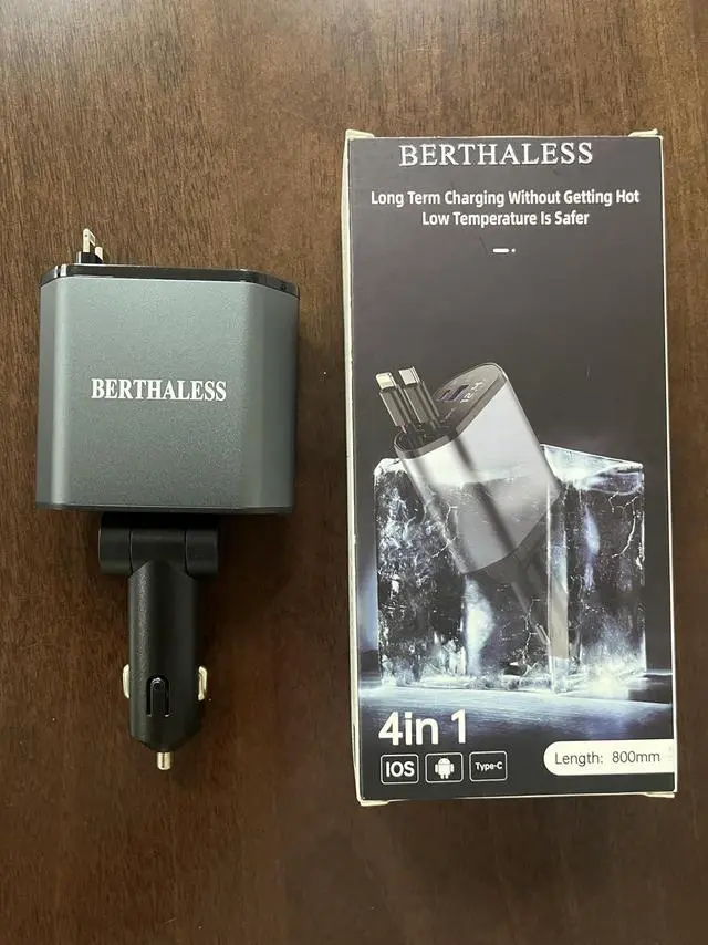 Alt view image 7 of 7 - Retractable Car Charger 4 in 1 Fast Charging Car Charger USB-C & USB-A Compatible with iPhone 16/15/14/13/12/11 Galaxy Pixel