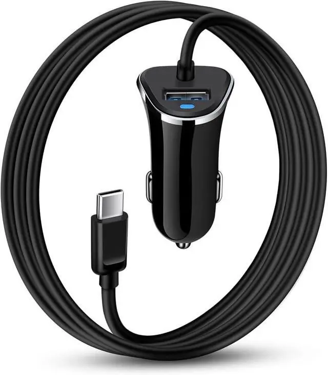 Main image of USB-C Car Charger, 3.4A USB Type C Car Charger Adapter & Fast Charge Cable Cords Cargador Carro Lighter for Samsung Galaxy S24 S23 S22 S20 S10 S9 S8 Note 20, iPhone 16 15 Pro Max Android Cigarette 12V