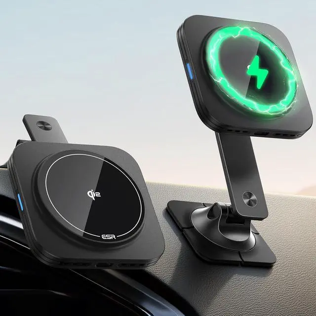 Main image of ESR for Qi2 15W MagSafe Car Mount Charger, Qi2-Certified Dashboard Adjustable Magnetic Car Phone Holder Wireless Charger for iPhone 16 15 14 13 12 Pro Max Plus Mini, S25, Fast MagSafe Accessories