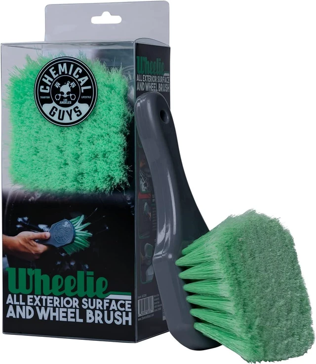 Main image of Chemical Guys Wheelie All Exterior Surface and Wheel Brush (Safe for Cars, Trucks, SUVs, RVs, Motorcycles, & More) Green