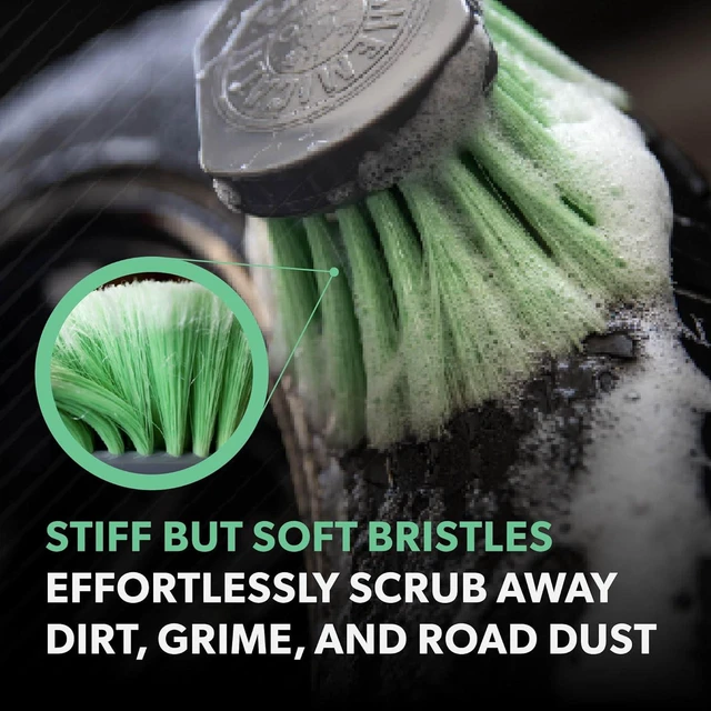 Alt view image 3 of 6 - Chemical Guys Wheelie All Exterior Surface and Wheel Brush (Safe for Cars, Trucks, SUVs, RVs, Motorcycles, & More) Green