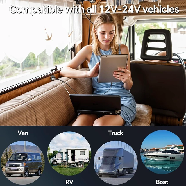 Alt view image 7 of 7 - Acegoo RV USB Outlet All-Aluminum Type A + Type C Ports 12V/24V USB Charger, Recessed Mount 24W High-Speed Charging Socket, PD3.0 & QC3.0 Fast Charger for Camper Trailer Van Car Boat Golf Cart - 2Pcs