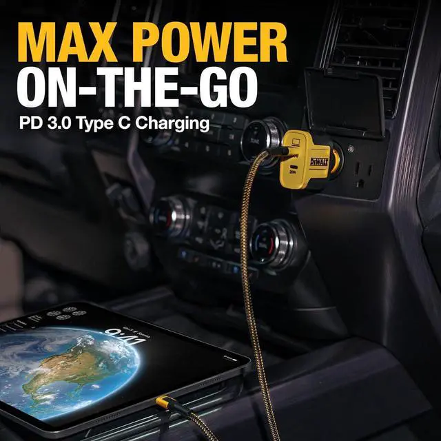 Alt view image 6 of 7 - Heavy Duty USB C Car Charger 120W 2-Port PD 3.0 Type C Adapter PPS Fast Charging with Power Delivery for iPhone 15 14 13 12 11 X XS Pro Max Mini Galaxy S22/S20/S10 Pixel iPad/iPad mini