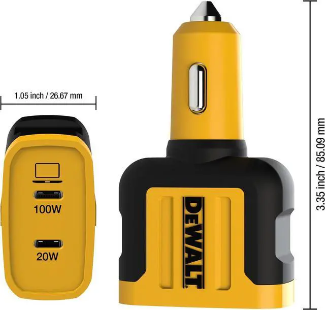 Alt view image 4 of 7 - Heavy Duty USB C Car Charger 120W 2-Port PD 3.0 Type C Adapter PPS Fast Charging with Power Delivery for iPhone 15 14 13 12 11 X XS Pro Max Mini Galaxy S22/S20/S10 Pixel iPad/iPad mini