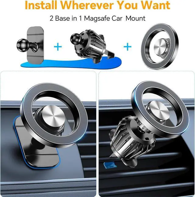 Alt view image 2 of 7 - for Magsafe Car Mount20 Strong MagnetsMagnetic Phone Holder for Car Phone Holder Mount Dash360°Cell Phone Holders for Your Car Accessories for Women Men iPhone 16 Pro Max 15 14 13 12 Plus
