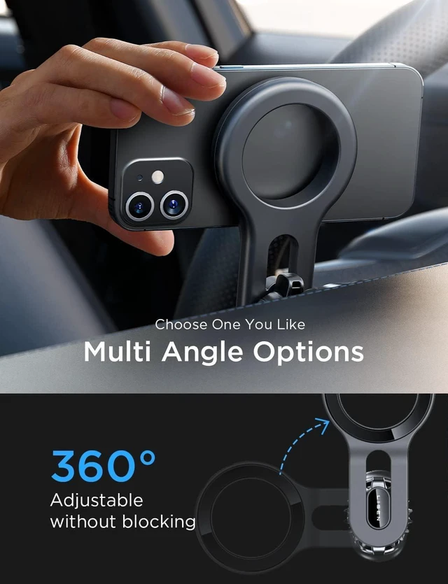 Alt view image 6 of 7 - LISEN Fits MagSafe Car Mount Upgrade 18 Magnets Fit iPhone 16 Pro Max Car Phone Holder Mount Super Stable Magnetic Phone Holder for Car Air Vent for Magsafe Car Accessories iPhone 16 Pro Max 15 Plus