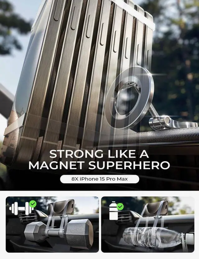 Alt view image 4 of 7 - for Magsafe Car Mount Ultra Magnetic Dashboard Phone Holder Car Accessories for iPhone 16 Pro Max Gifts for Men Women Him Her Fit for iPhone16 Pro/Pro Max 15 14 13 12