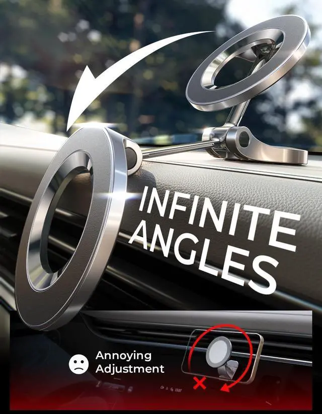 Alt view image 6 of 7 - for Magsafe Car Mount Ultra Magnetic Dashboard Phone Holder Car Accessories for iPhone 16 Pro Max Gifts for Men Women Him Her Fit for iPhone16 Pro/Pro Max 15 14 13 12