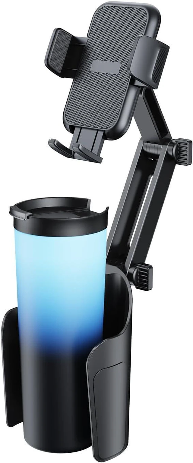 Main image of Cup Holder Phone Mount for Car, Tryone 2 in 1 Newest Phone Holder Car Cupholder Adjustable Long Neck Universal Cupholder Cell Phone Holder Cradle for iPhone, Samsung, Google and All Phones (Black)