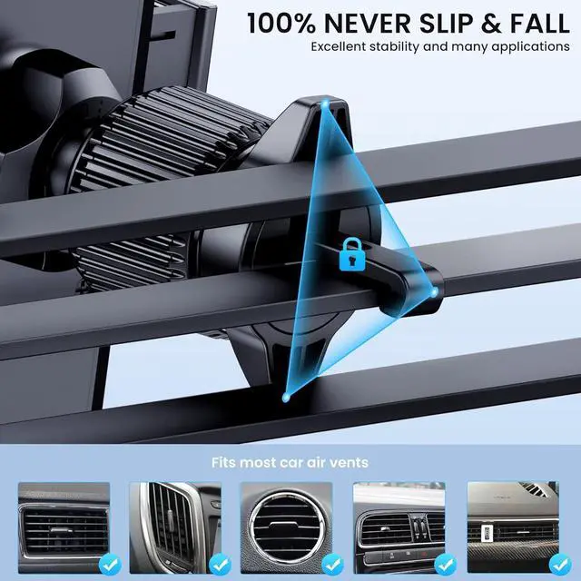 Alt view image 4 of 7 - Car Phone Holder Mount, [Military-Grade Suction & Super Sturdy Base] 3 in 1 Universal Cell Phone Holder Car Dashboard Windshield Air Vent Hands Free Car Mount for iPhone Android