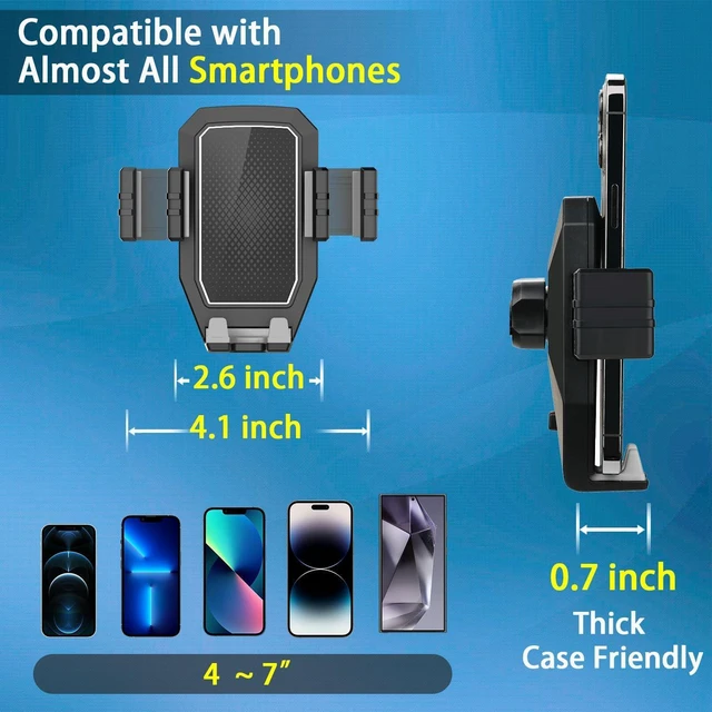 Alt view image 3 of 6 - EVEMANT Phone Mount for Truck, Truck Phone Holder Mount Heavy Duty, Dashboard Windshield Phone Holder for Semi Truck, Suction Cup Phone Mount for Truck Accessories, Compatible with iPhone/Samsung