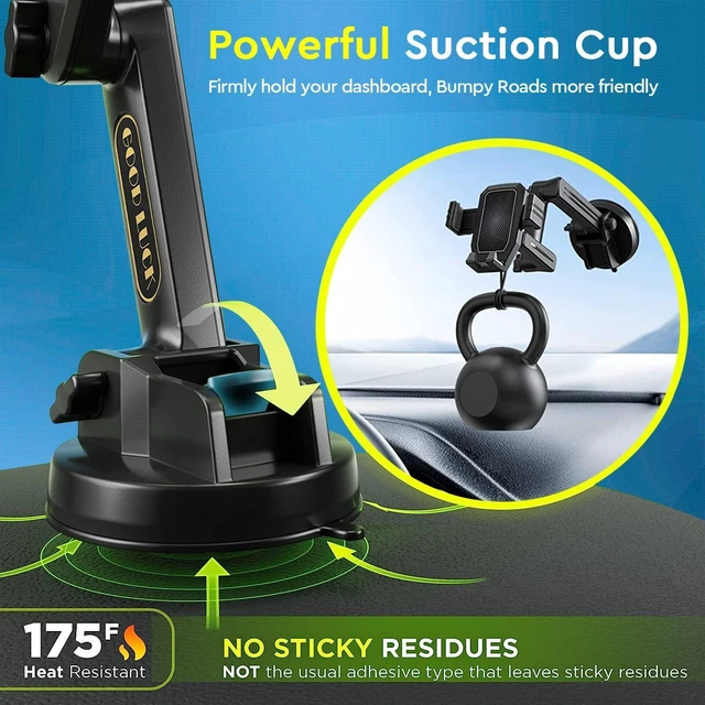 Alt view image 6 of 6 - EVEMANT Phone Mount for Truck, Truck Phone Holder Mount Heavy Duty, Dashboard Windshield Phone Holder for Semi Truck, Suction Cup Phone Mount for Truck Accessories, Compatible with iPhone/Samsung
