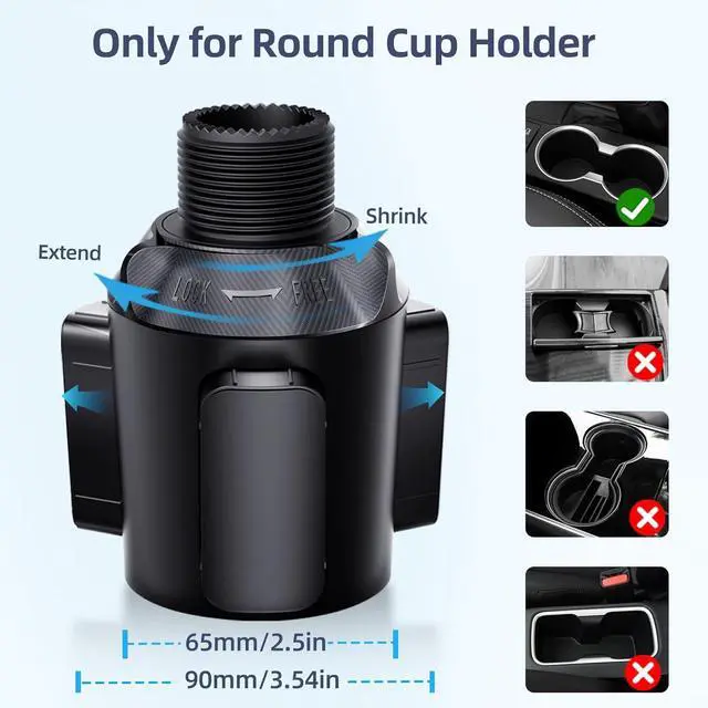Alt view image 2 of 7 - for MagSafe Cup Phone Holder: Magnetic Cupholder Car Mount for Tesla Truck Vehicle SUV - 360° Adjustable Long Neck Mag Safe Cell Phone Cradle with Expandable Base for iPhone  Google