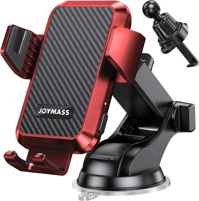 Main image of Wireless Car Charger, Phone Holders, 15W Auto Clamping Phone Mount Car Accessories for iPhone 16 15 14 13 12 Mini Pro Max 11, Samsung Galaxy S24 Ultra S23 S22+ Note 20, etc - Red