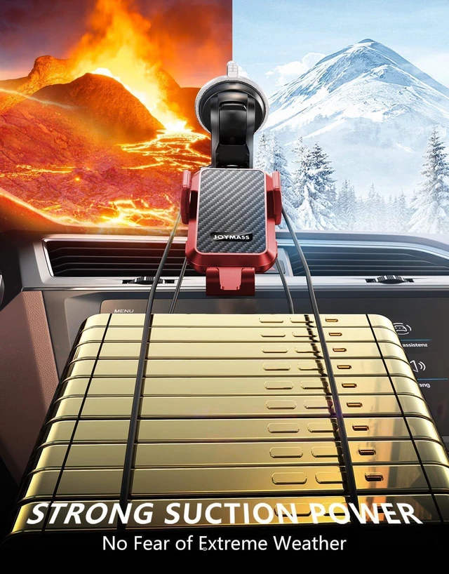Alt view image 2 of 7 - Wireless Car Charger, Phone Holders, 15W Auto Clamping Phone Mount Car Accessories for iPhone 16 15 14 13 12 Mini Pro Max 11, Samsung Galaxy S24 Ultra S23 S22+ Note 20, etc - Red