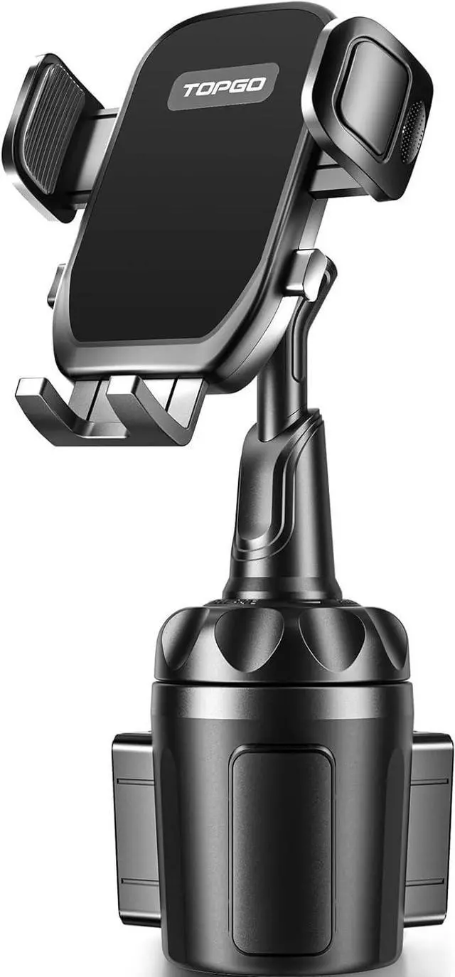 Main image of Car Phone Mount Cup Phone Holder for Car [Secure & Stable] Cup Phone Holder Cell Phone Automobile Cradle for iPhone 16 and More Smart Phone -Black
