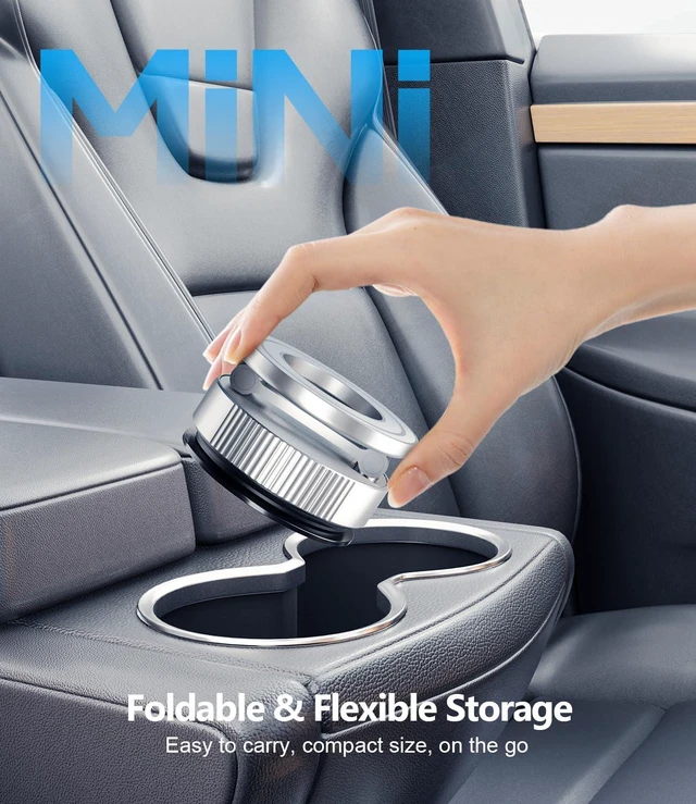 Alt view image 7 of 7 - CloudValley Magnetic Car Phone Holder - Vacuum Suction Cup Phone Mount 360° Adjustable, Durable Metal Stand for iPhone & Android, Portable Magnetic Holder for Dashboard/Windshield/Gym Mirror (Silver)