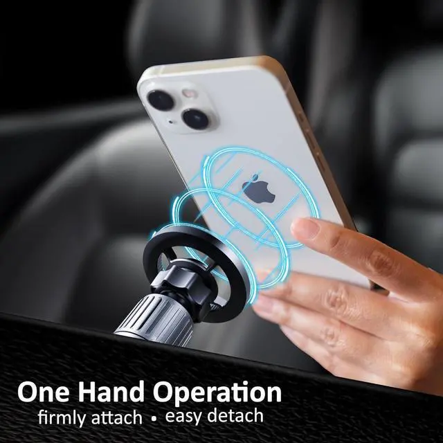 Alt view image 2 of 7 - for MagSafe Car Mount Air Vent Magnetic Phone Mount 360° Adjustable Magnetic Phone Holder for iPhone 12 13 14 15 Pro Max Plus Mini - Car Magnet Phone Holder