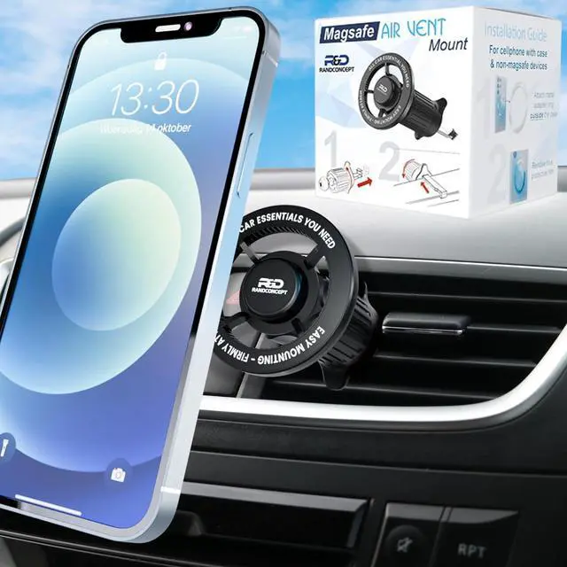 Alt view image 6 of 7 - for MagSafe Car Mount Air Vent Magnetic Phone Mount 360° Adjustable Magnetic Phone Holder for iPhone 12 13 14 15 Pro Max Plus Mini - Car Magnet Phone Holder