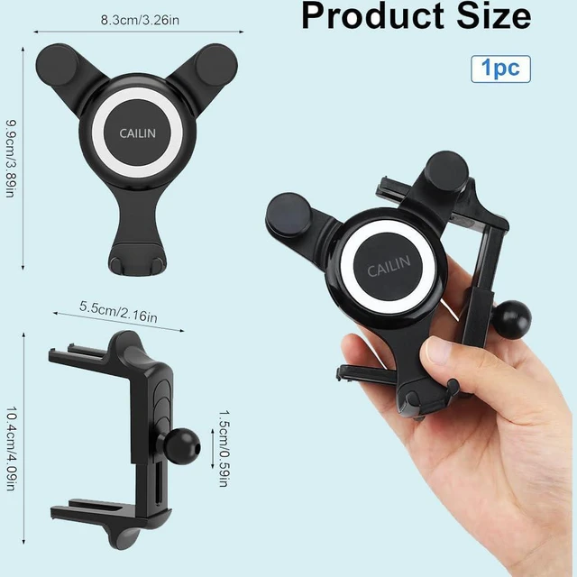 Alt view image 3 of 7 - Car Phone Holder Mount Compatible with Mercedes Benz C-Class, E-Class,S-Class,B-Class,A-Class, GLC/GLE/GLS/GLB/GLA-Class 2016-2024 & Mini Cooper, Mercedes Benz Accessories