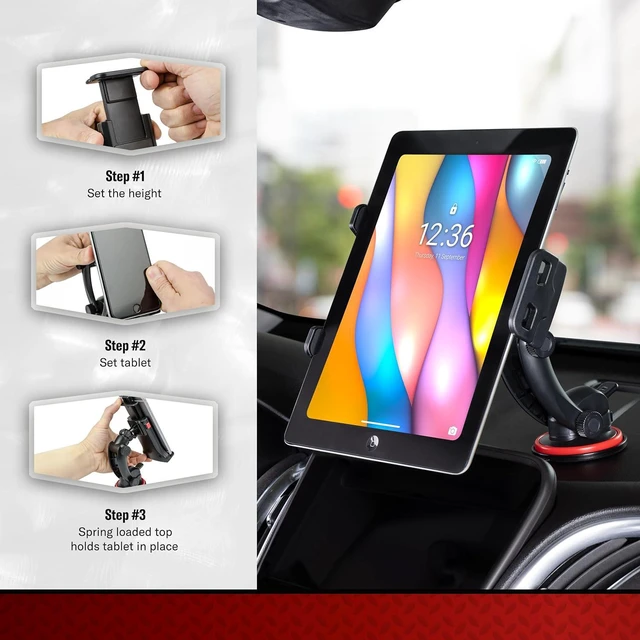 Alt view image 5 of 7 - Custom Accessories 23383 Universal Super Stick Windshield/Dash Mount Phone/Tablet Holder