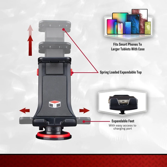 Alt view image 4 of 7 - Custom Accessories 23383 Universal Super Stick Windshield/Dash Mount Phone/Tablet Holder