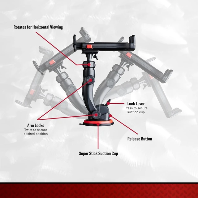 Alt view image 3 of 7 - Custom Accessories 23383 Universal Super Stick Windshield/Dash Mount Phone/Tablet Holder