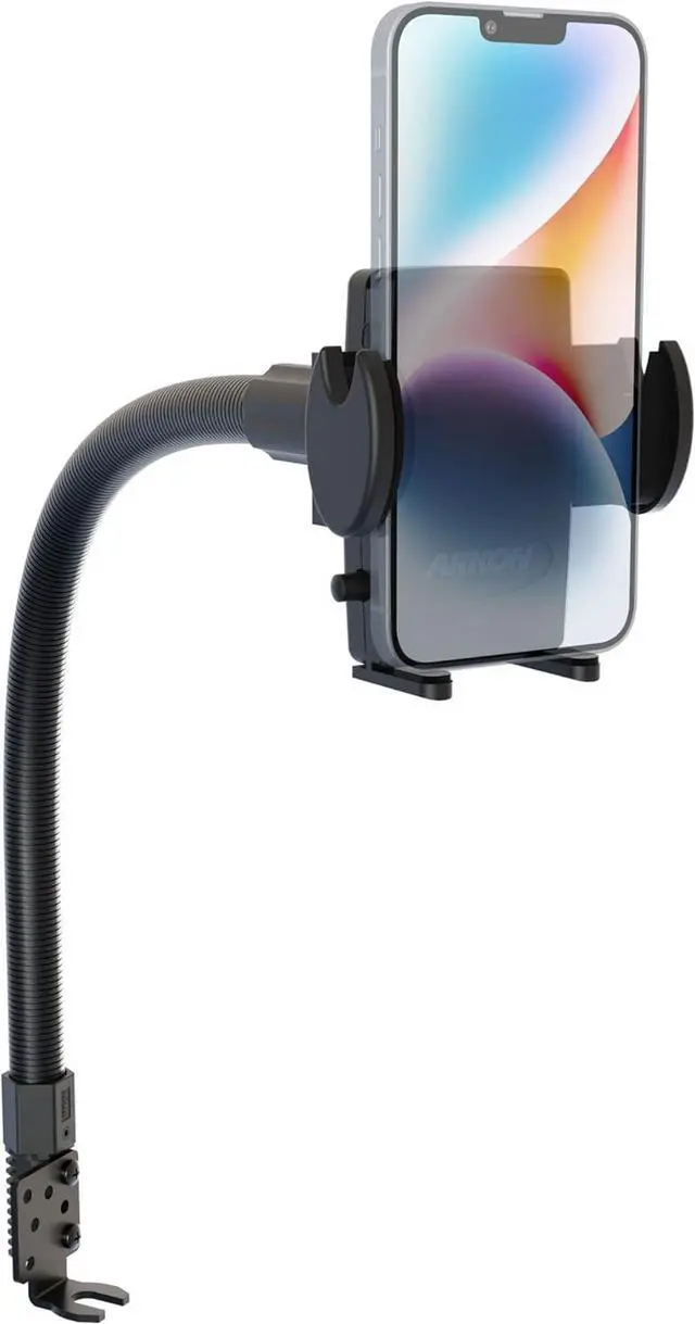 Main image of Mounts - Phone Holder with Car Seat Rail Mount | Car Phone Stand with Flexible 22 Arm | Professional-Grade Durability | Phone Holder For Car | For iPhone  Google Nokia other phones